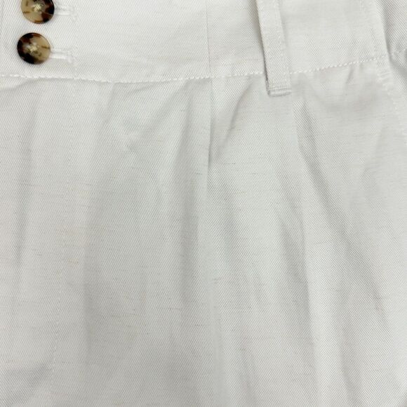 MADEWELL The Drapey Twill Pleated Short 2 White 4” Cotton Blend NWT B19 - Picture 4 of 6
